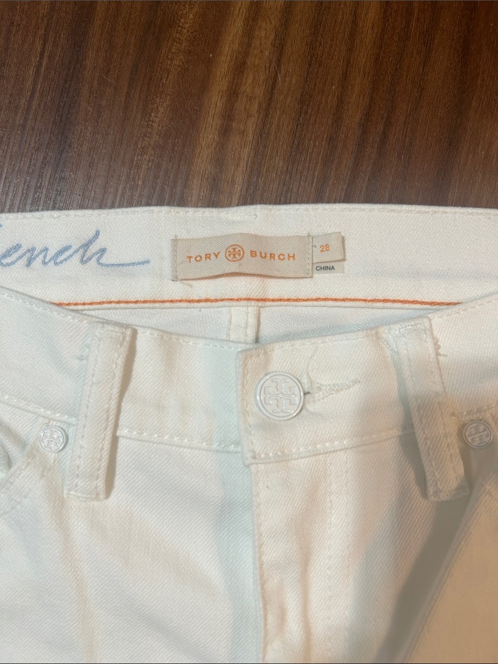 Tory Burch High-Rise White Women’s Jeans